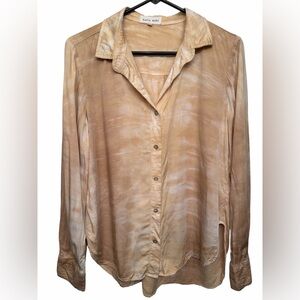 Bella Dahl Beige Button-Down Ecovera Shirt